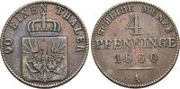 Brandenburg-Preussen CU-4 Pfennig Friedrich Wilhelm IV. 1840-1861. -