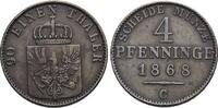 Brandenburg-Preussen CU-4 Pfennig Wilhelm I. 1861-1888. -