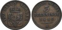 Brandenburg-Preussen CU-3 Pfennig Friedrich Wilhelm IV. 1840-1861. -