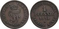 Mecklenburg-Schwerin CU-Pfennig Friedrich Franz II. 1842-1883. -