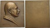 Personenmedaillen Einseitige Bronze-Plakette o. Jahr Kienböck, Viktor *1873 in Wien +1956 ebenda, österr. Rechtsanwalt und Politiker. -