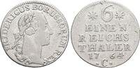 Brandenburg-Preussen 1/6 Taler Friedrich II. 1740-1786, Münzstätte Kleve. -