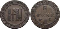 Westfalen-Königreich CU-5 Centimes Hieronymus Napoleon 1807-1813. -
