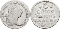 Brandenburg-Preussen 1/6 Taler Friedrich II. 1740-1786, Münzstätte Kleve. -