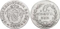 Baden-Durlach 6 Kreutzer Carl Ludwig Friedrich 1811-1818. -