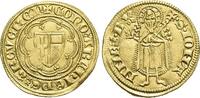 Trier-Erzbistum Gold-Gulden o.Jahr 1366 Kuno II. von Falkenstein 1362-1388. Gut ausgeprägt, selten, fast vorzüglich
