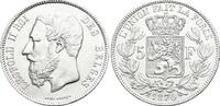 Belgien-Königreich 5 Francs Leopold II 1865-1909. -