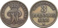 Oldenburg Für Birkenfeld, CU-3 Pfennig 1 Nicolaus Friedrich Peter 1853-1900. -