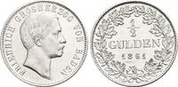 Baden-Durlach 1/2 Gulden Friedrich I. 1852-1907. -