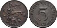 Estland Bronze-5 Senti Republik 1922-1936. -