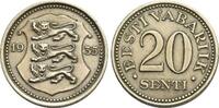 Estland Nickel-20 Senti Republik 1922-1936. -