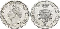 Sachsen-Albertinische Linie 1/6 Taler Johann 1854-1873. -