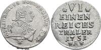 Brandenburg-Preussen 1/6 Taler Friedrich II. 1740-1786, Münzstätte Berlin. -