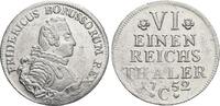 Brandenburg-Preussen 1/6 Taler Friedrich II. 1740-1786, Münzstätte Kleve. -