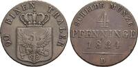 Brandenburg-Preussen CU-4 Pfennig Friedrich Wilhelm III. 1797-1840. -