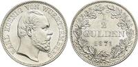 Württemberg 1/2 Gulden Karl 1864-1891. -