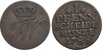 Brandenburg-Preussen CU-Pfennig Friedrich Wilhelm II. 1786-1797. -
