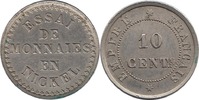 France 10 Centimes Napoléon III 1852-1870 Essai en nickel