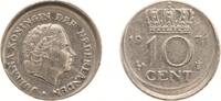 Netherlands 10 Cent Juliana 1948-1980 "Misstrike" 10% off.
