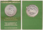 Netherlands Antilles 25 Guilders 25th Anniversary of Reign