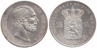 Netherlands 2½ Guilder Willem III 1849 - 1890