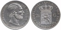 Netherlands 2½ Guilder Willem III 1849 - 1890