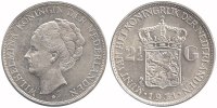 Netherlands 2½ Guilder Wilhelmina 1890 - 1948