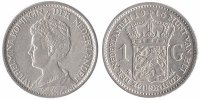 Netherlands 1 Guilder Wilhelmina 1890 - 1948