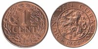 Curacao 1 Cent Wilhelmina 1890 - 1948