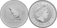 Australia 1 Dollar 2008 1 Ounce Silver - Lunar I - Year of the Rat Bu in Original Capsule