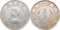 Mynter Dollar 1927 China  Memento XF, Cleaned