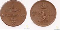 Mynter 1/2 Skilling 1839 Norge Kv 01 102,03 EUR  zzgl. 5,10 EUR Versand