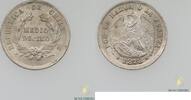 Mynter 1878 Chile 1/2 Decimo Kv UNC  42,51 EUR  zzgl. 5,10 EUR Versand