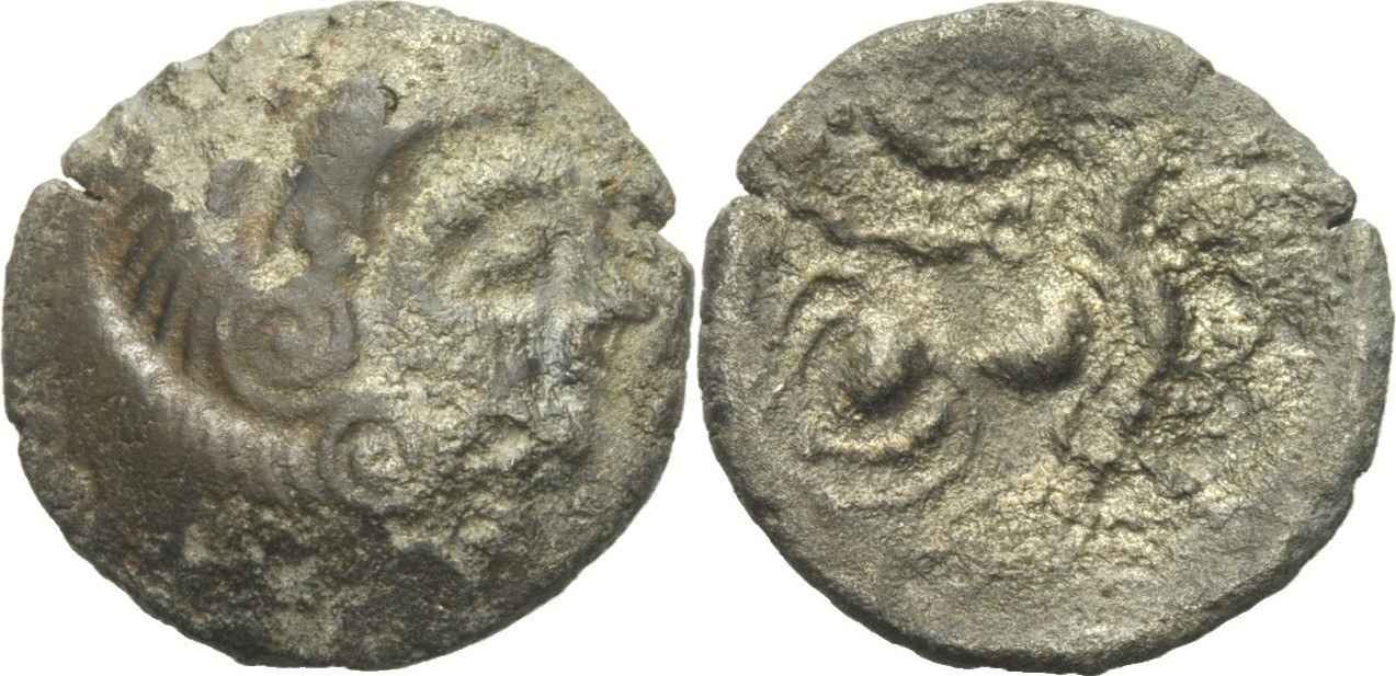 Kelten Gallien Coriosolites Stater 15050 Schrötlingsfehler, ss