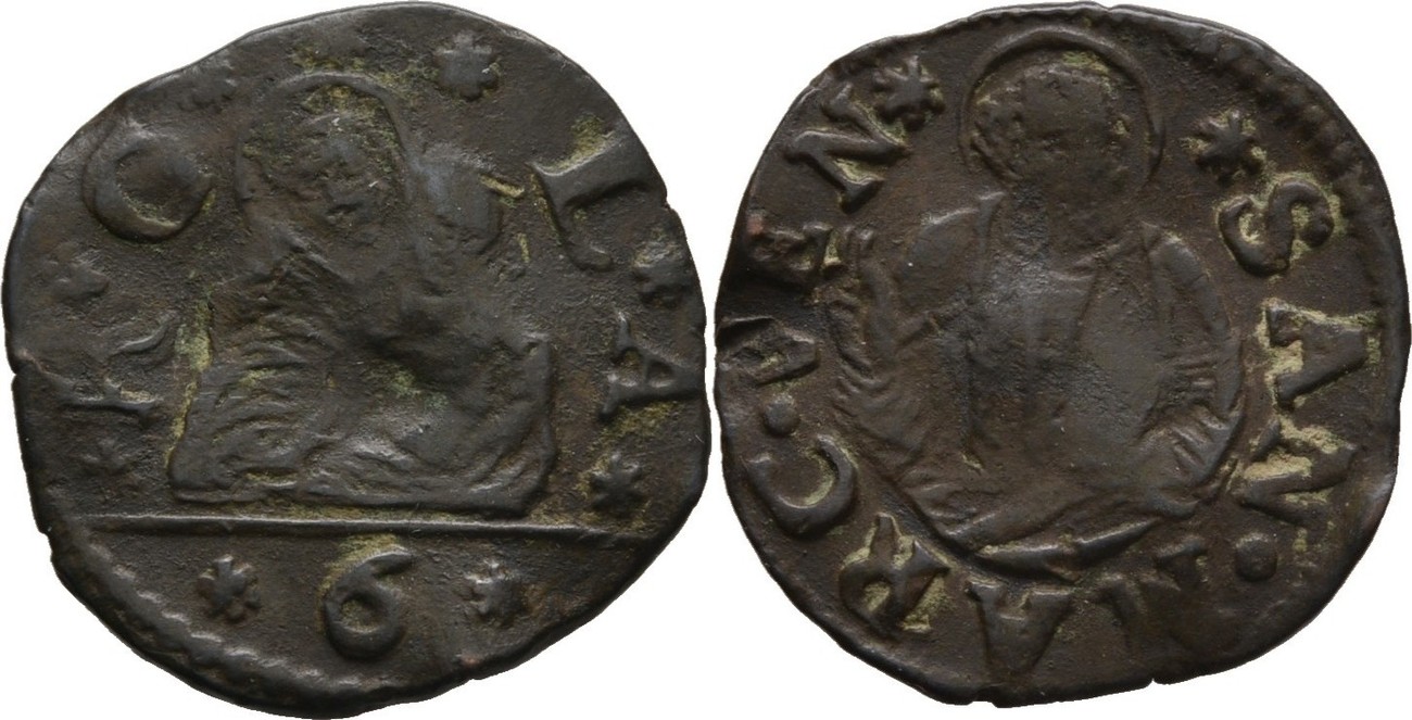 Italien Venedig Bezzo zu 6 Bagattini o.J. 1619 ca. Antonio Priuli, 1618