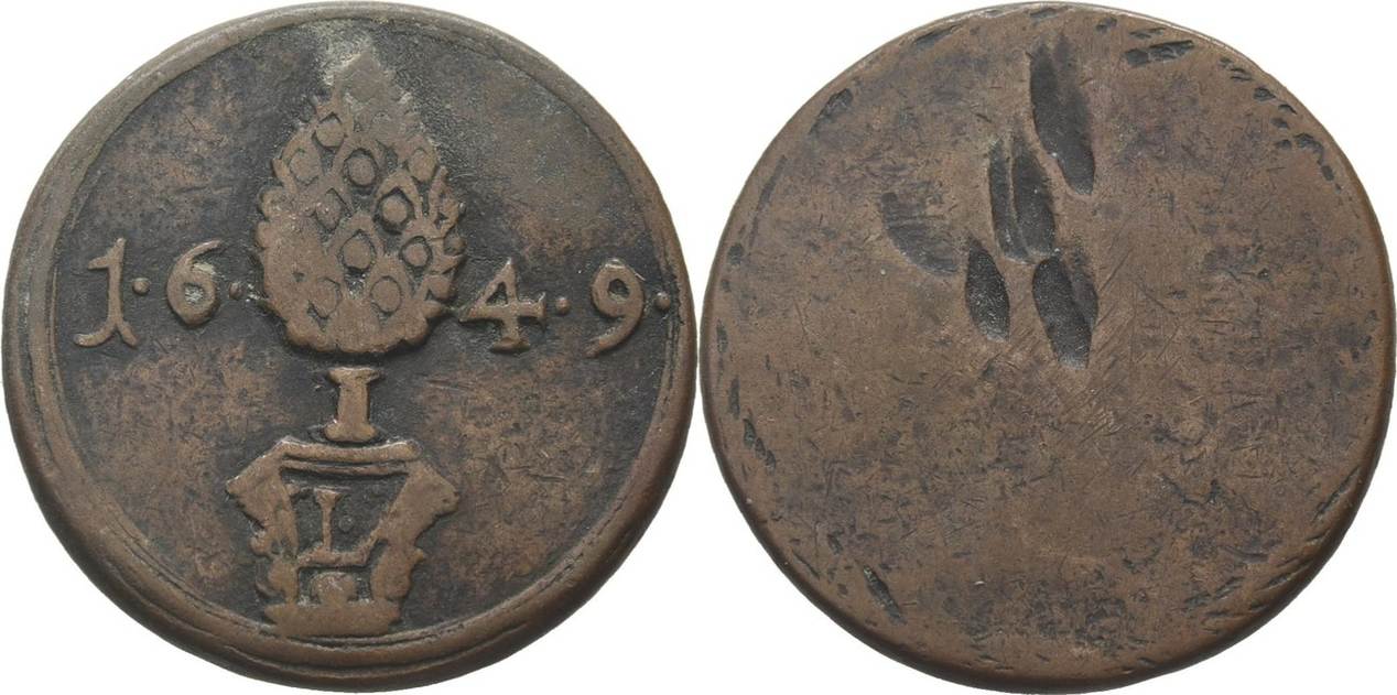 Augsburg,Stadt Einseitige Marke 1649 ss