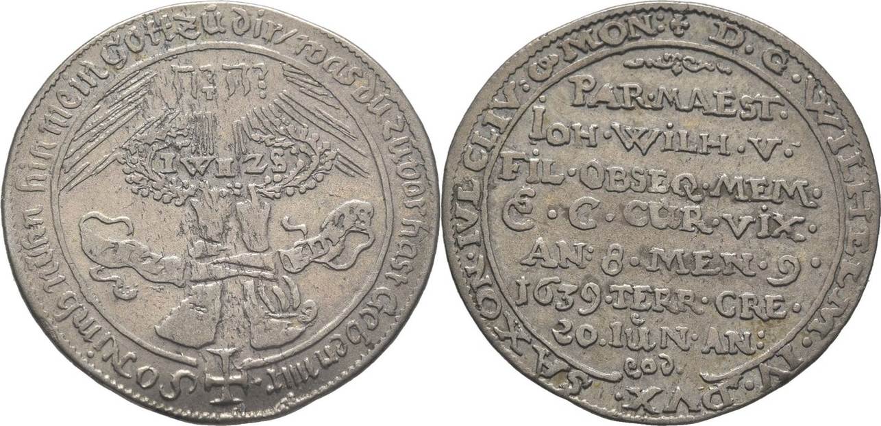 Sachsen Alt Weimar Groschen 1639 Wilhelm und seine drei Brüder, 1628