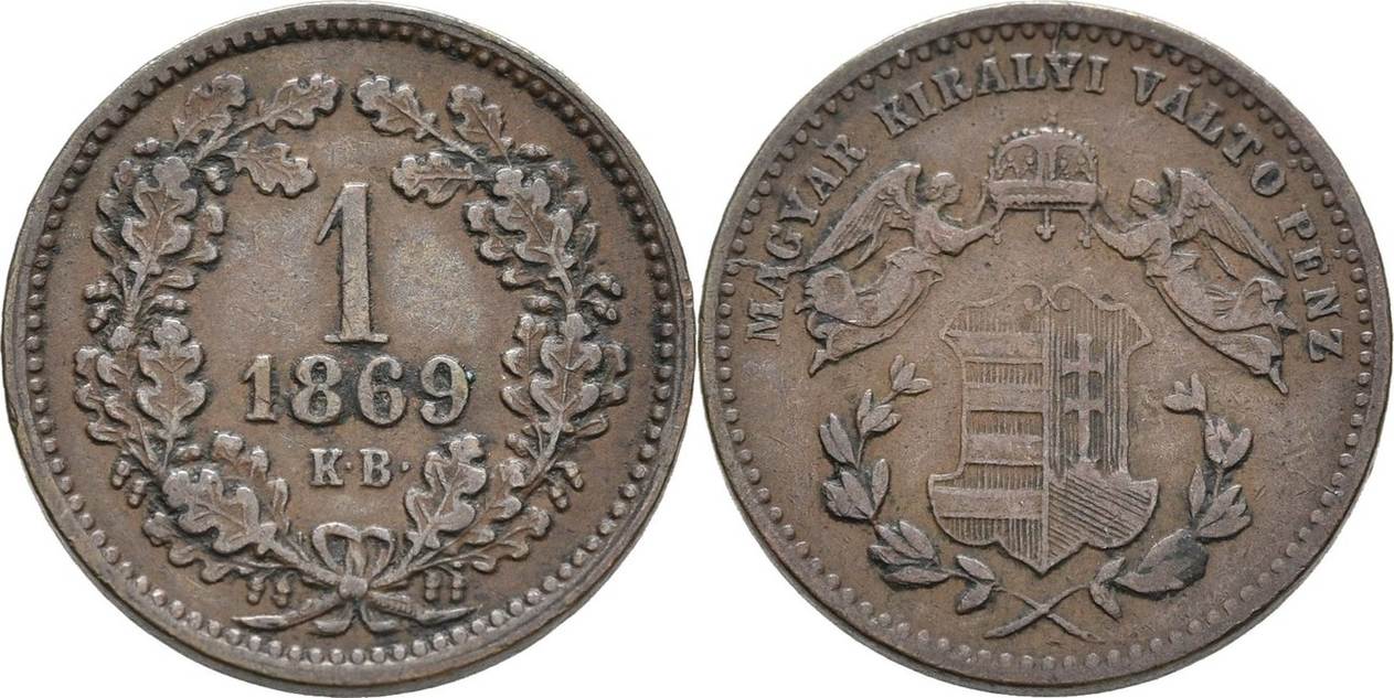 Österreich Ungarn Kremnitz Kreuzer 1869 Franz Joseph, 18481916 ss MA