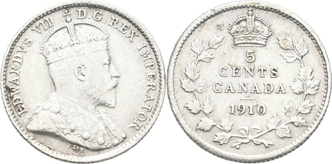 Canada 5 Cents 1910 Edward VII 1901 1910 Ss MA Shops canada-5-cents-1910-edward-vii-1901-1910-ss-ma-shops