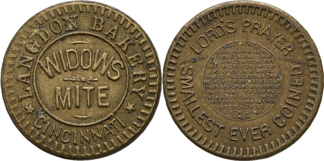 USA Cincinnati Brotmarke Token Langdon Bakery Cincinnati Ohio ss