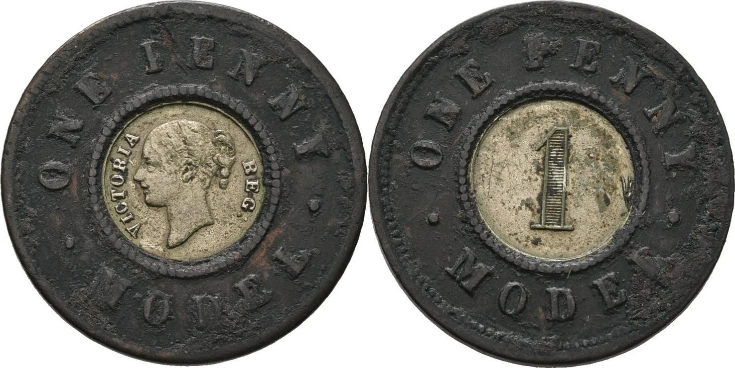 Großbritannien MODEL ONE PENNY 1844 Ca. Victoria, 1837-1901 Fl. Ss | MA ...