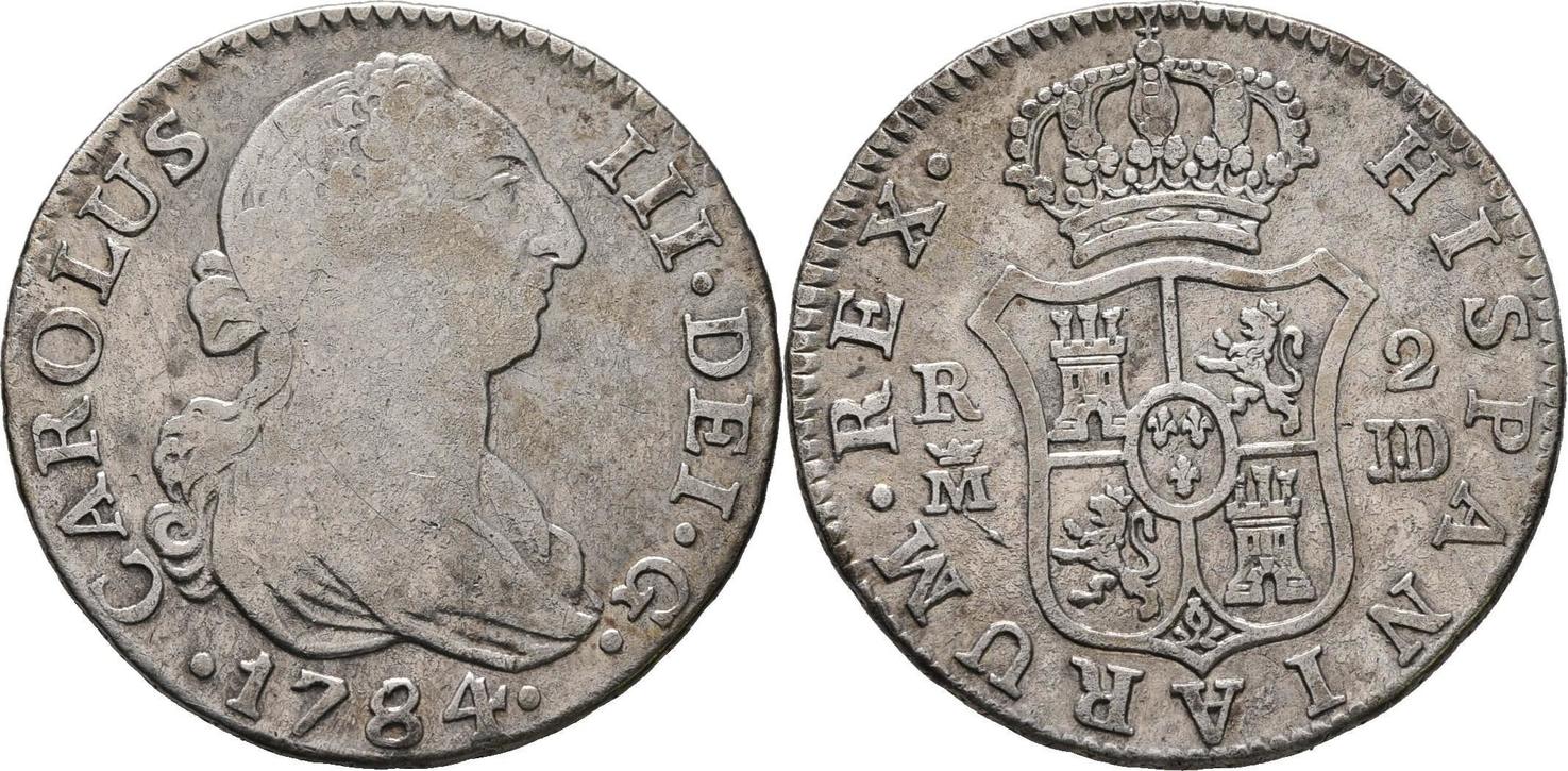 Spanien Madrid 2 Reales 1779 Carlos III., 17591788 f.ss