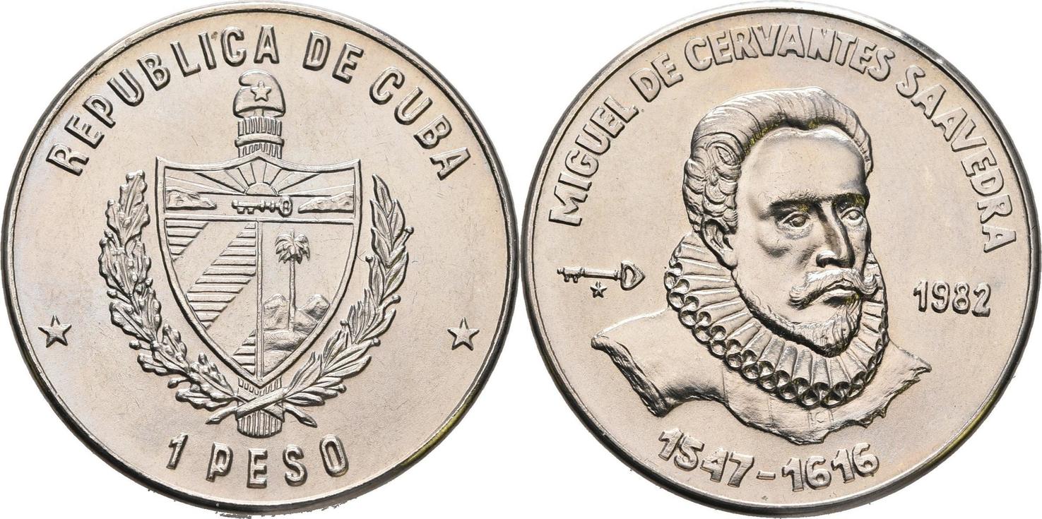 Kuba 1 Peso 1982 Miguel De Cervantes Pr gefrisch MA Shops kuba-1-peso-1982-miguel-de-cervantes-pr-gefrisch-ma-shops