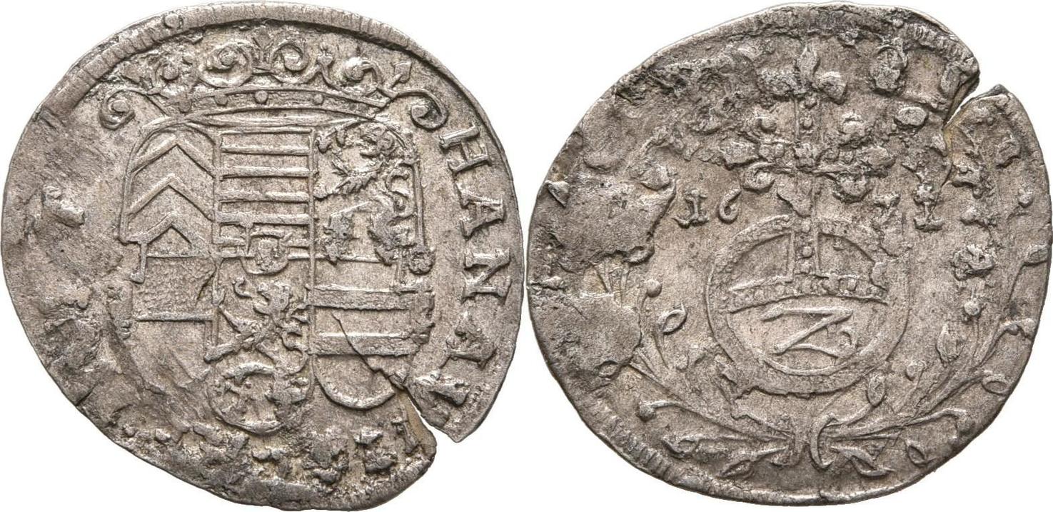 Hanau Münzenberg 2 Kreuzer 1671 Friedrich Casimir von HanauLichtenberg