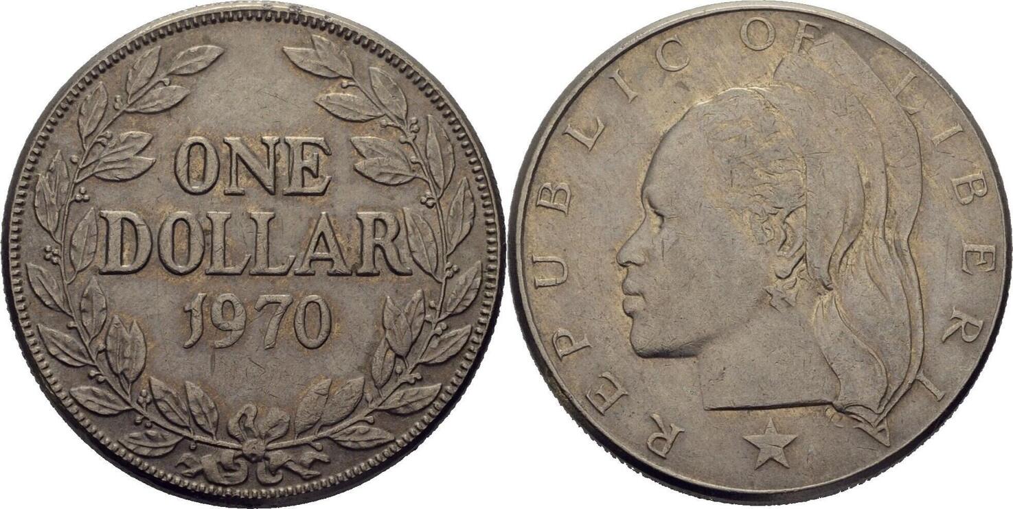Liberia Dollar 1970 Ss MA Shops liberia-dollar-1970-ss-ma-shops
