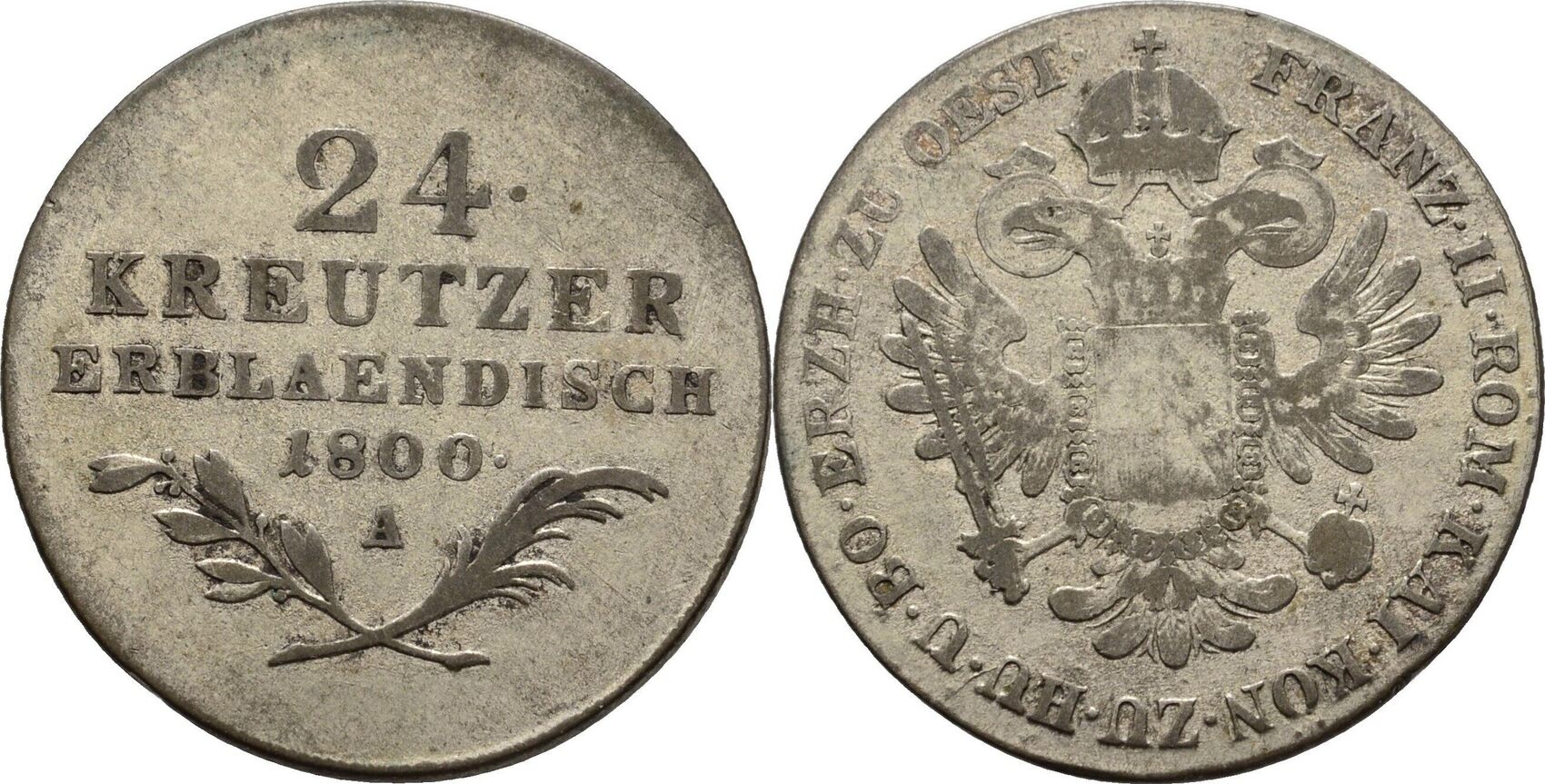 RDR Österreich Habsburg Wien 24 Kreuzer 1800 A Franz II./I., 1792-1835 ...