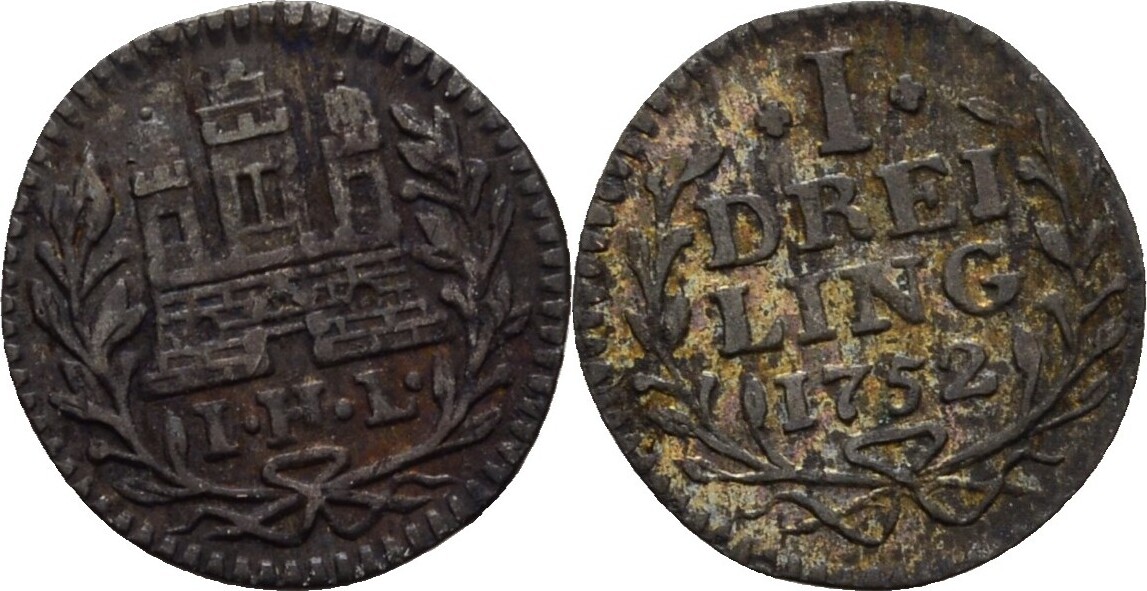 Hamburg 1 Dreiling 1752 ss | MA-Shops