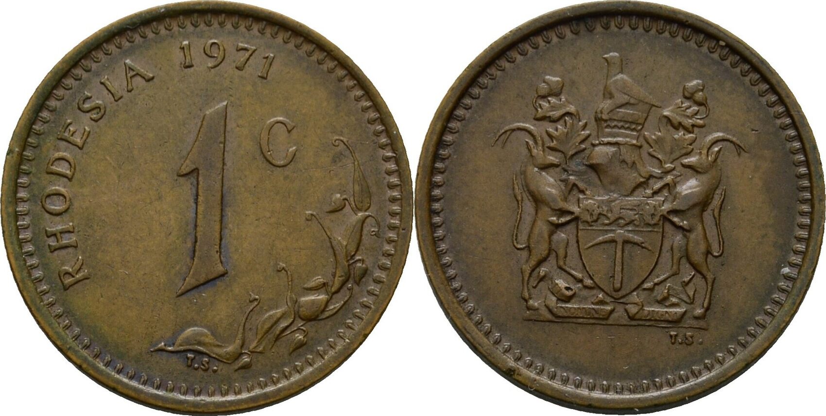 Rhodesia Rhodesien 1 Cent 1971 Elizabeth Ss MA Shops rhodesia-rhodesien-1-cent-1971-elizabeth-ss-ma-shops