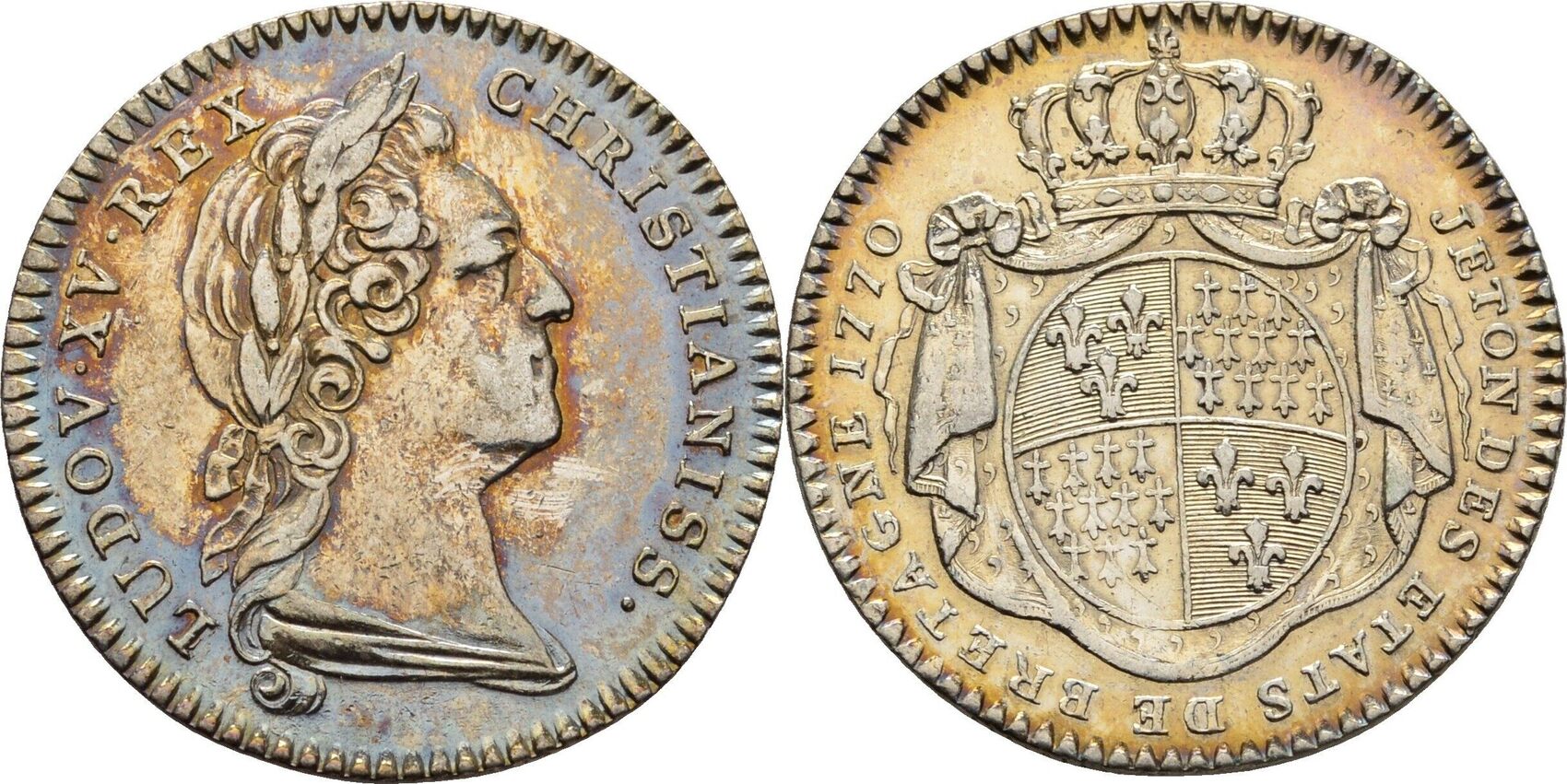 Frankreich Bretagne Jeton 1770 Ludwig XV., 17151774 ss