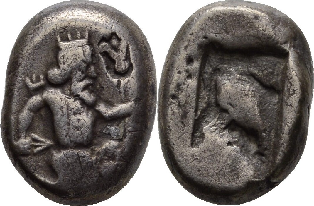 Achämeniden Persien Siglos mit Gegenstempeln Xerxes I to Darios II